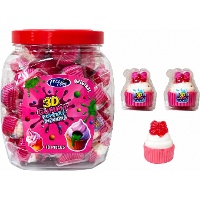 Cupcakes de goma recheados de 16 g - 50 unidades