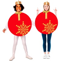 Fantasia de bola de Natal infantil