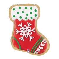 Balão de Natal em forma de meia de biscoito 69 cm - Grabo