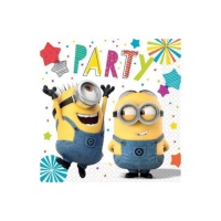 Guardanapos de festa dos Minions 16,5 x 16,5 cm - 16 unid.