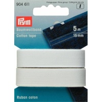 Fita de algodão branco de 1,5 cm - Prym - 5 m