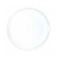 Base de bolo redonda de 32 x 32 cm em plástico branco