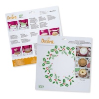 Estêncil de coroa de Natal de 25 cm - Decorar