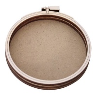 Abanador de madeira com moldura circular 11 x 12 cm - Artis decor