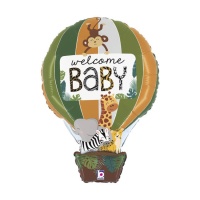 Balão globo animal com mensagem Welcome Baby 76 cm - Grabo