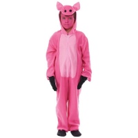 Fato de porquinho cor-de-rosa para crianças