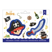 Cortadores de piratas e sabres - Decora - 2 unidades