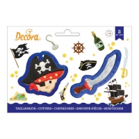 Cortadores de piratas e sabres - Decorar - 2 unidades