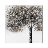 Tela de árvore pintada à mão 60 x 60 cm - DCasa