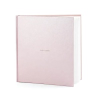 Livro de assinatura de livro de convidados pastel rosa