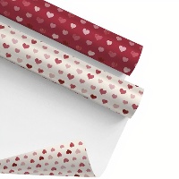 Papel de presente com corações, 2 x 0,70 m - 1 unidade