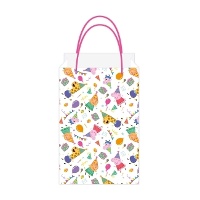 Sacolas de presente da Peppa Pig de 21,5 x 12,7 cm - 8 unidades