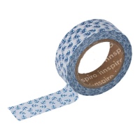 fita washi azul com âncora - 10 m