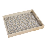 Tabuleiro Panot com base de vidro 40 x 30 cm