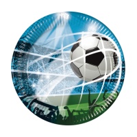 Placas de baliza de futebol azul de 19,5 cm - 8 unidades