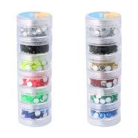 Gemálias acrílicas com formato de círculo de cores de 6 mm - 600 unidades