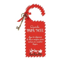 Pendurador para porta com chave de Papai Noel