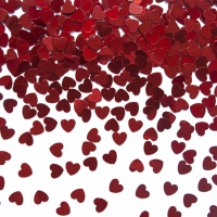 Confettis de mini corações vermelhos de 30g