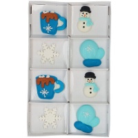 Figuras de açúcar de Inverno Aconchegante - Wilton - 8 unidades