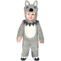 Fantasia de lobo cinzento para bebê