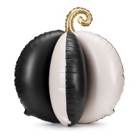 Balão de abóbora 3D branco e preto de 58 x 58 cm
