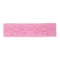 Molde de silicone barroco rectangular 16,5 x 4,4 cm - Artis decor