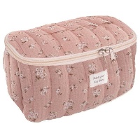 Nécessaire de Flores Rosa de 20 x 12 x 12 cm
