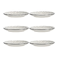 Prato grego 24 cm preto - Vessia - 6 unidades