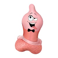 Balão de preservativo rosa de 68 cm