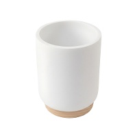 Suporte de madeira bicolor para escova de dentes - 1 peça