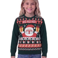 Suéter de Natal do Papai Noel Ho Ho Ho infantil