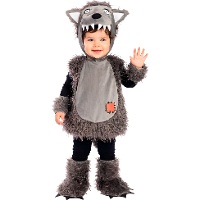 Fato de lobo com capuz para bebé