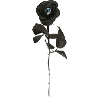 Flor rosa preta com olho 42 cm