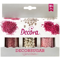 Kit de purpurinas sortidas prateadas e cor-de-rosa - 85 gr