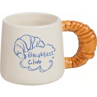 Caneca de 380 ml com alça em forma de croissant
