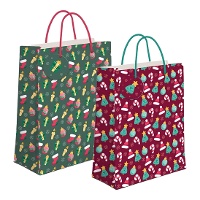 Saco de presente de Natal com figuras 45 x 33 x 10 cm - 1 unidade