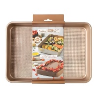 Forma retangular de 34,7 x 24,5 x 5,5 cm rosa dourado - Decora