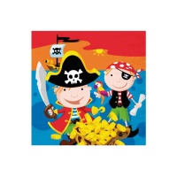 Guardanapos Treasure Island Pirate 16,5 x 16,5 cm - 12 unid.