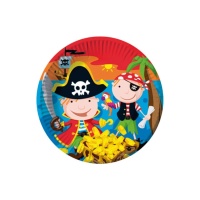 Pratos Piratas da Ilha do Tesouro 22 cm - 6 peças