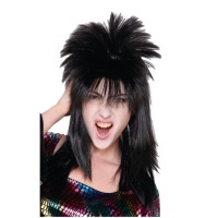 Peruca morena punk