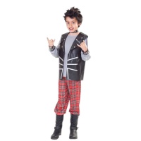 Fato de roqueiro punk para crianças