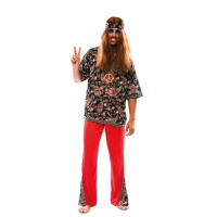 Fato de hippie psicadélico para adulto