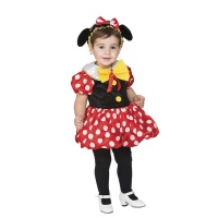 Disfarce de Minnie Mouse com bandolete para bebé