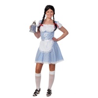 Fato azul tirolês para mulher.