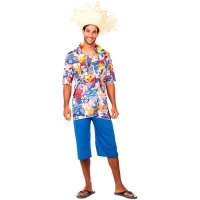 Fato de havaiano tropical para homem