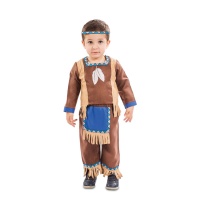 Fato de índio castanho para bebé menino