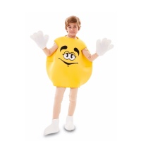 Fato de chocolate M&M amarelo infantil