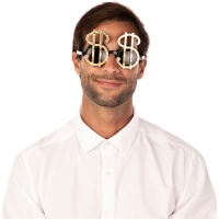 Óculos com o símbolo do dólar