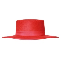 Chapéu Cordovés vermelho com fita - 56 cm