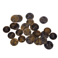 Saco de moedas piratas envelhecidas - 30 unidades